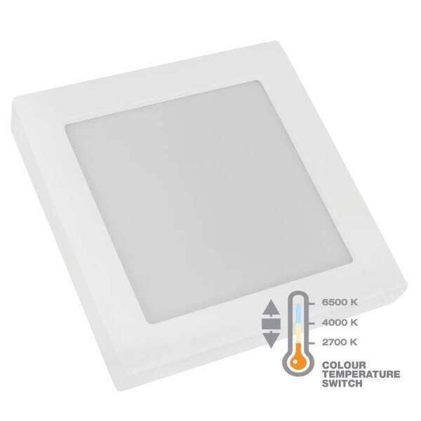 3 u 1 LED panel kvadratni nadgradni 2700/4000/6500K - 12W - Slika 1