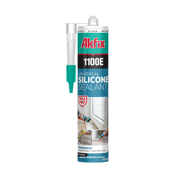 AKFIX 1100E univerzalni silikon 280ml providni - Slika 1