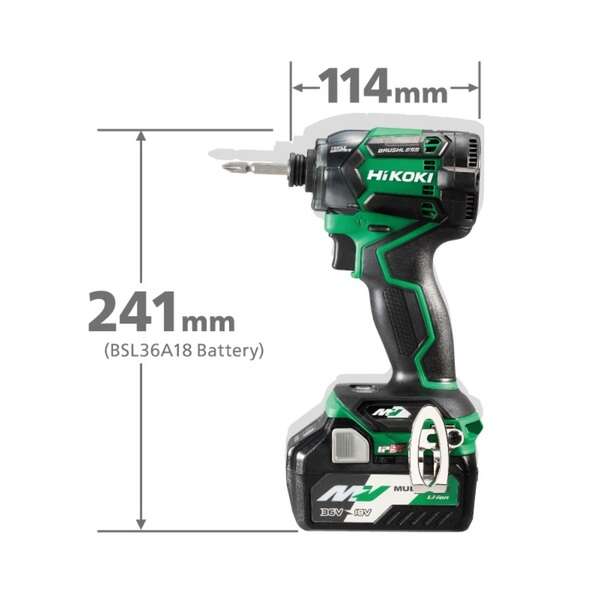 Akumulatorski udarni zavrtač 36V 215Nm 1/4" - Slika 4
