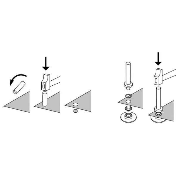 Alke za cerade sa alatom za postavljanje 25kom. LEVIOR - Slika 2