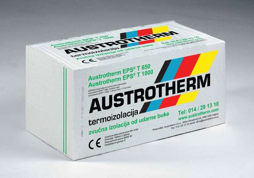 Austrotherm EPS T650 - Ploča za zvučnu izolaciju od udarne buke 1000x500mm - 30mm - Slika 1