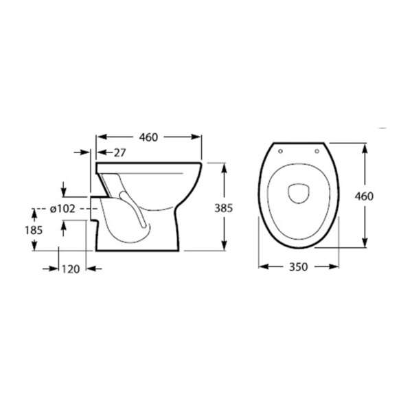 Wc šolja Baltik POLINNI FS460 - Slika 2