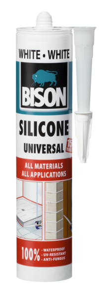 Bison silicone  universal white 280ml-Univerzalni silikonski zaptivač - Slika 1