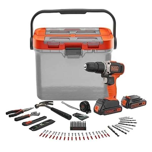 Akumulatorska bušilica+kofer+pribor BCKSB03-QW Black&Decker - Slika 1