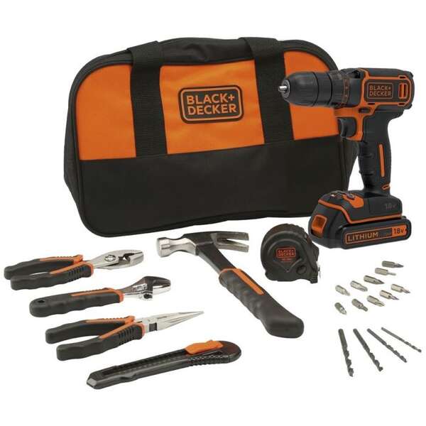Akumulatorska šrafilica set BDCDC18K-QW Black & Decker - Slika 1