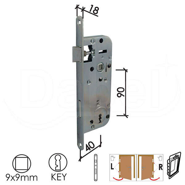 Brava za drvena vrata B2005 K ZNB 40/90/18/9 1KLJ DBP1 - Slika 1