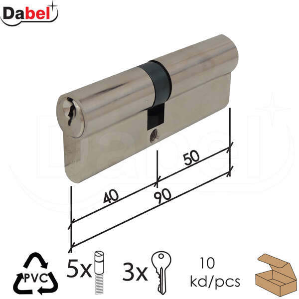 Cilindar za vrata CL2200 NIKL 90MM(40-50) (10KOM) 3K Q - Slika 1