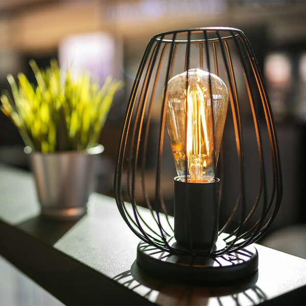 Dekorativna stona svetiljka crna 1H-1xE27 - Slika 2