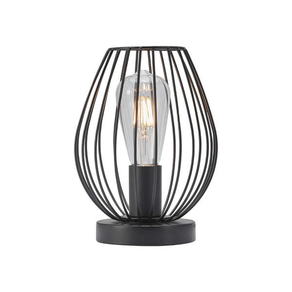 Dekorativna stona svetiljka crna 1H-1xE27 - Slika 1