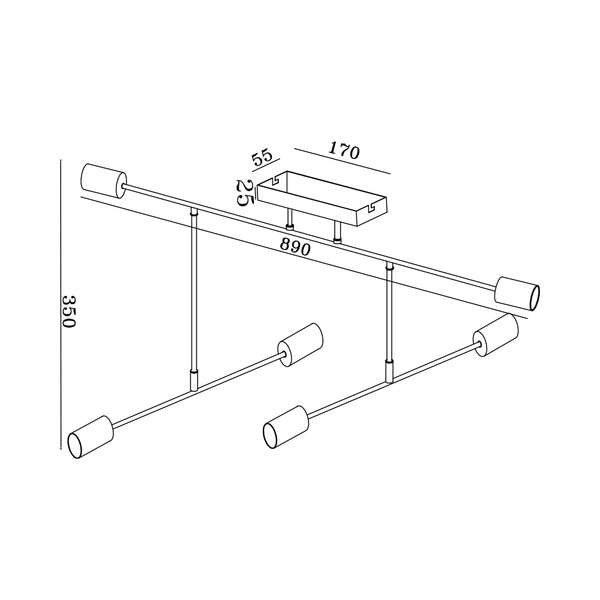 Dekorativna svetiljka bela 6H-6xE27 - Slika 3