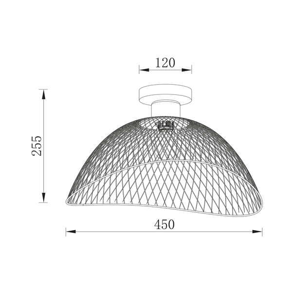 Dekorativna svetiljka crna 1H-1xE27 - Slika 3