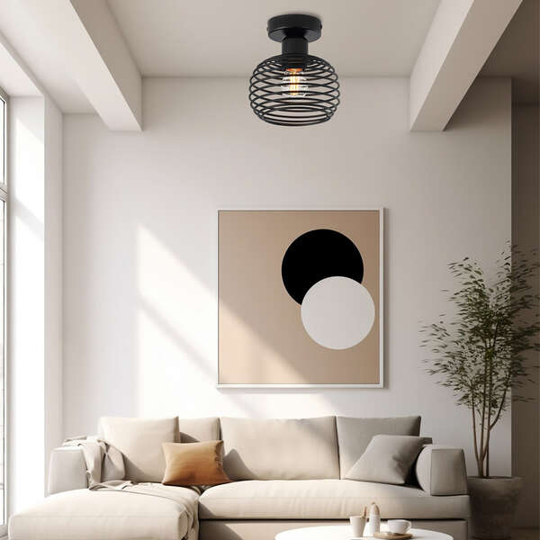 Dekorativna svetiljka crna 1H-1xE27 - Slika 2