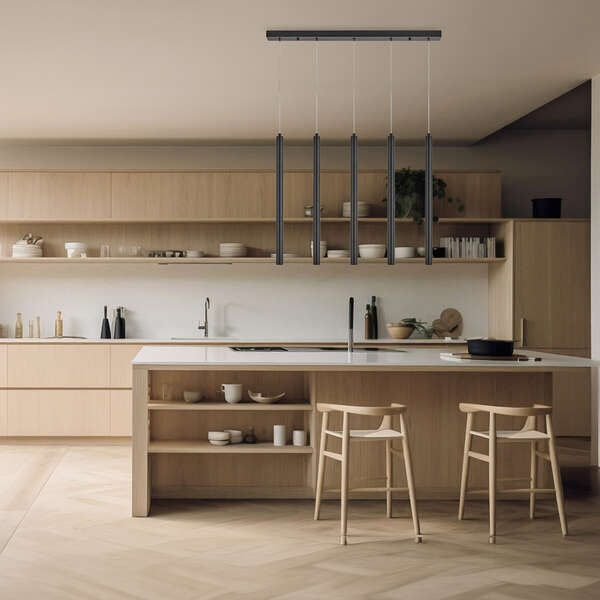 Dekorativna svetiljka crna 1H-5xG9 - Slika 2