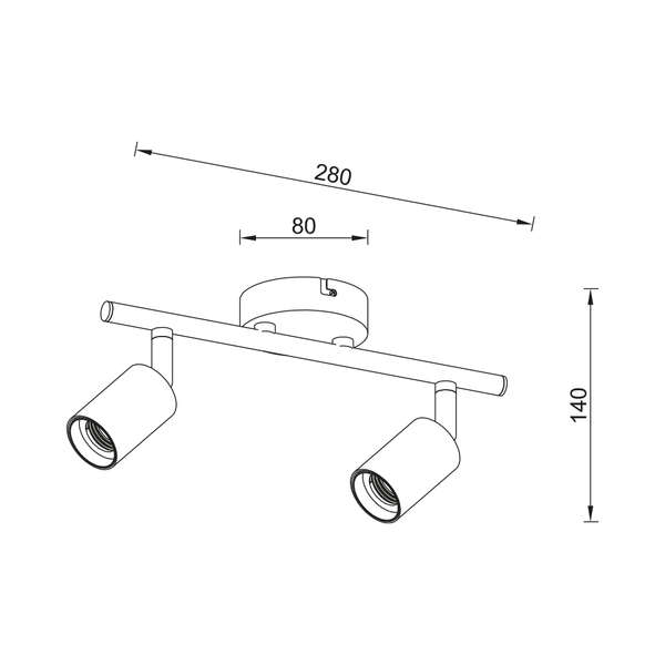 Dekorativna svetiljka crna 2H-2xE27 - Slika 3