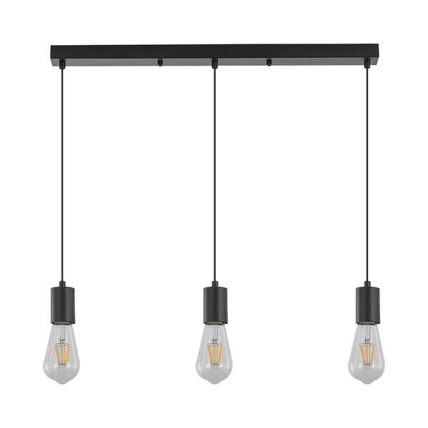 Dekorativna svetiljka crna 3H-3xE27 - Slika 2