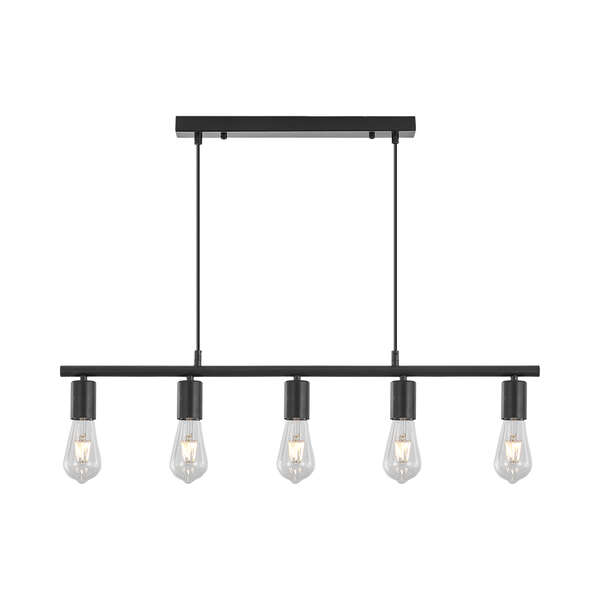 Dekorativna svetiljka crna 5H-5xE27 - Slika 1