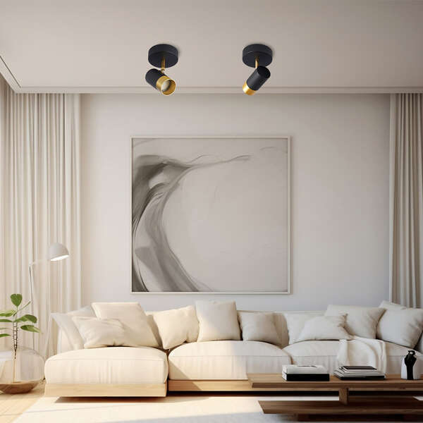 Dekorativna svetiljka zlatno-crna 1H-1xGU10 - Slika 2