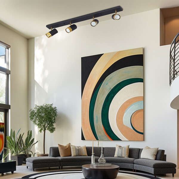 Dekorativna svetiljka zlatno-crna 4H-4xGU10 - Slika 2