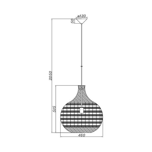 Dekorativna visilica 1H-1xE27 - Slika 3