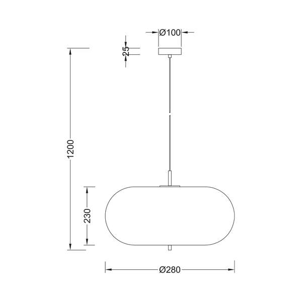 Dekorativna visilica 1H-1xE27 - Slika 3