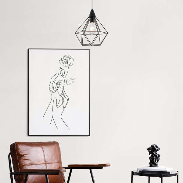 Dekorativna visilica crna 1H-1xE27 - Slika 2