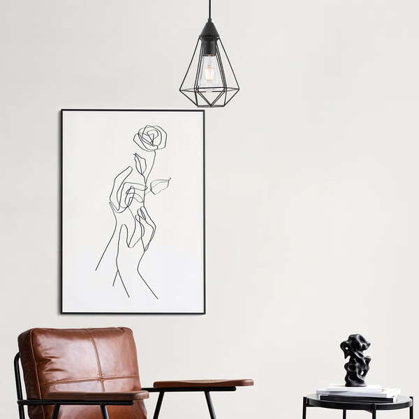 Dekorativna visilica crna 1H-1xE27 - Slika 2