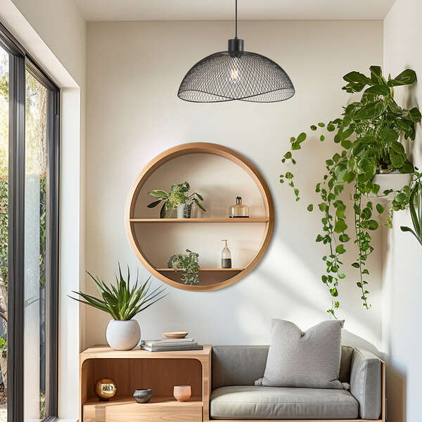 Dekorativna visilica crna 1H-1xE27 - Slika 2