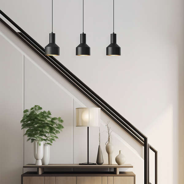 Dekorativna visilica crna 3H-1xE27 - Slika 2