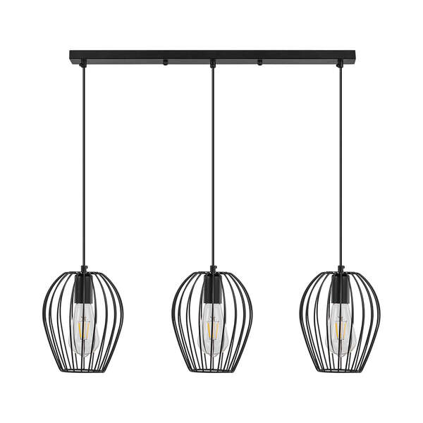 Dekorativna visilica crna 3H-3xE27 - Slika 2