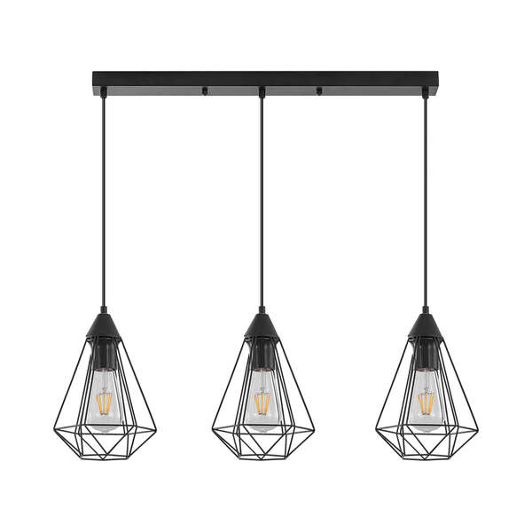 Dekorativna visilica crna 3H-3xE27 - Slika 3
