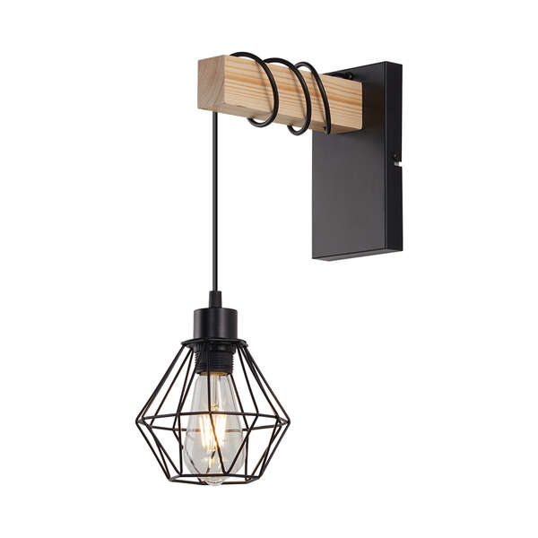 Dekorativna zidna svetiljka drvo 1H-1xE27 - Slika 1