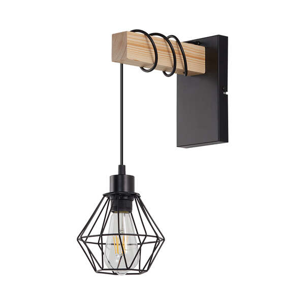 Dekorativna zidna svetiljka drvo 1H-1xE27 - Slika 2