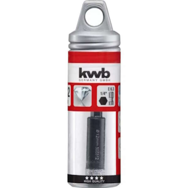 Dijamantska krunasta testera za suvo bušenje 1/4 – E6.3 12mm Einhell by KWB - Slika 3
