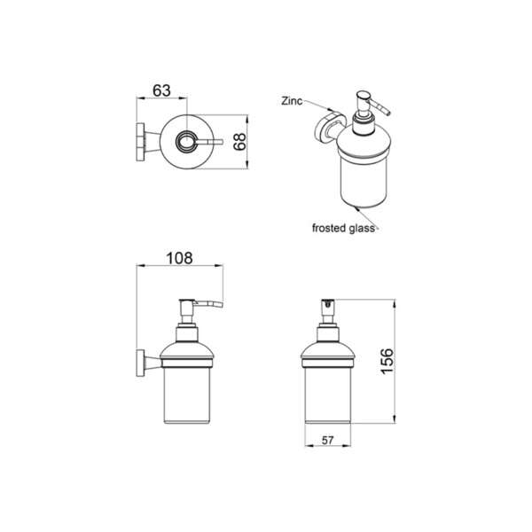Dozator za sapun ENJOY LINNI - Slika 3