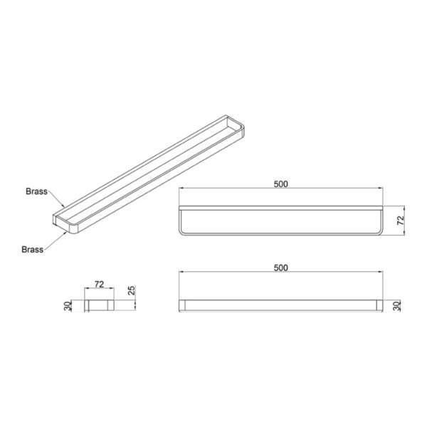 Držač peškira ELEGANCE LINNI 50cm - Slika 4