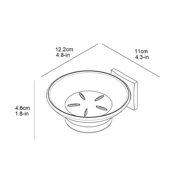 Držač sapuna stakleni classic LINNI - Slika 2