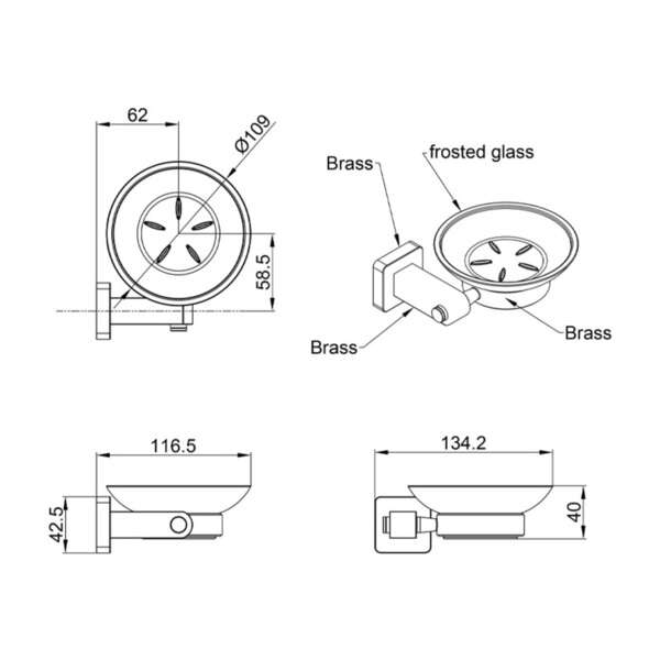 Držač sapuna stakleni FANTASY LINNI - Slika 4
