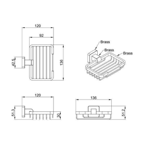 Držač sapuna žičani FANTASY LINNI - Slika 3