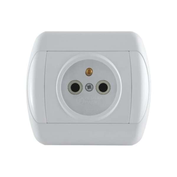 Dvopolna priključnica 16A/250V, 2P+E, francuski standard, plastika Royal - Slika 1