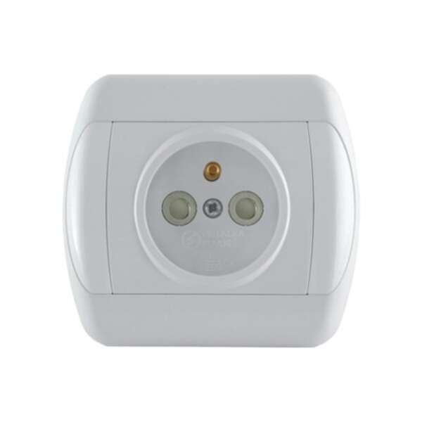 Dvopolna priključnica 16A/250V, 2P+E, zaštita od dodira, francuski standard, plastika Royal - Slika 1