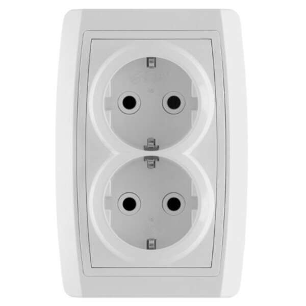 Dvostruka priključnica 16A/250V, 2P+E, plastika Status - Slika 1