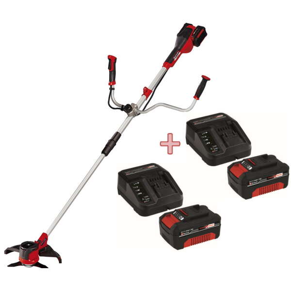 Set akumulatorski trimer Agillo 36/255 BL - Solo + 2x starter kit Power X-Change 18V 4,0 Einhell - Slika 1