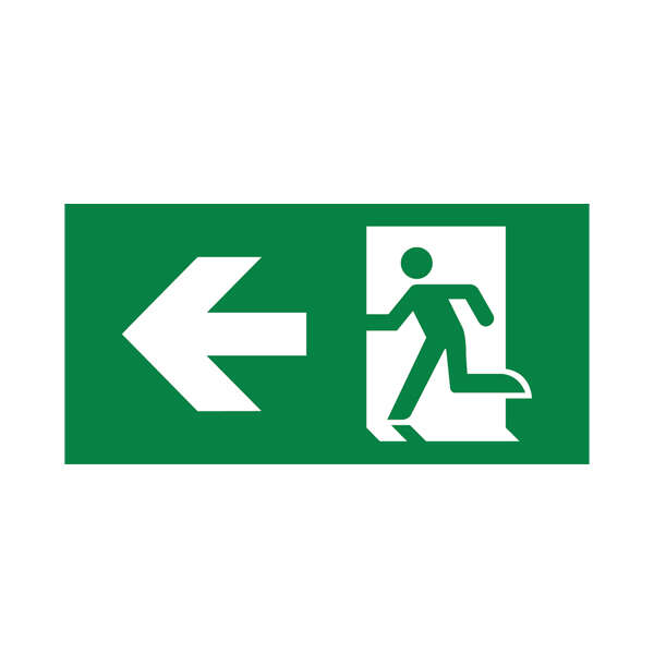 EXIT znak levo nalepnica - Slika 1