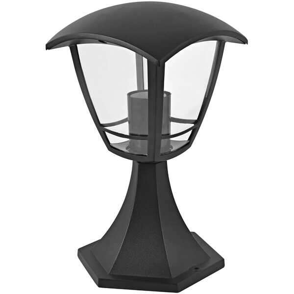 Fenjer stubna lampa Aria 29cm 1xE27 Crna IP44 - Slika 1