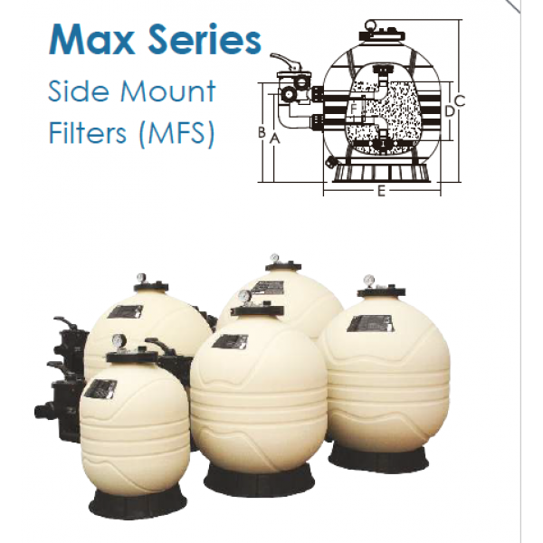 Filter Emaux Max Side MFS 2,8b 23,5 m3/h - Slika 2