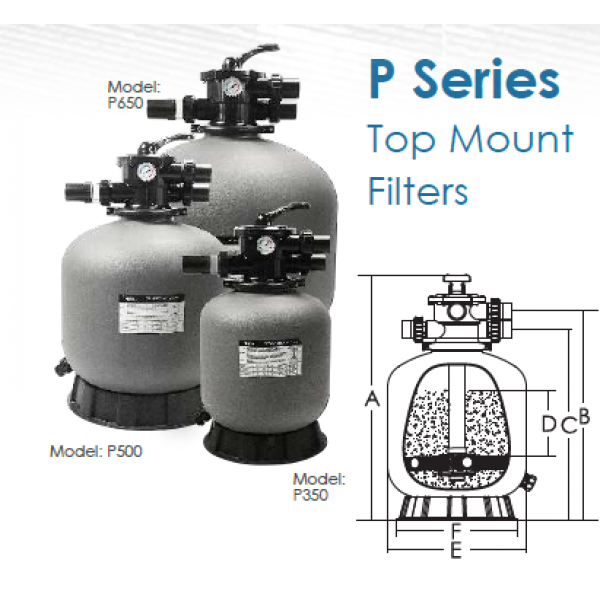 Filter Emaux P Serija TOP 2b 15,3 m3/h - Slika 2