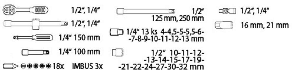 Gedore komplet 56kom. FESTA - Slika 2