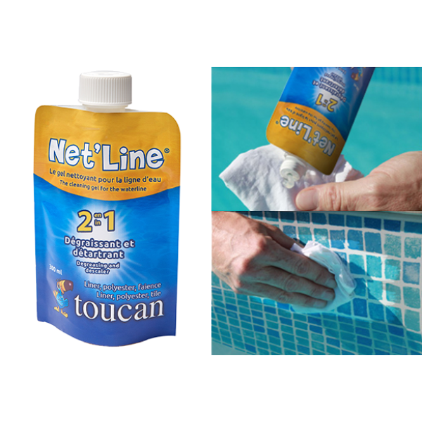 Gel za ciscenje bazena od kamenca i prljavstina (lajner,plocice,farba) Net Line TOUCAN - Slika 1