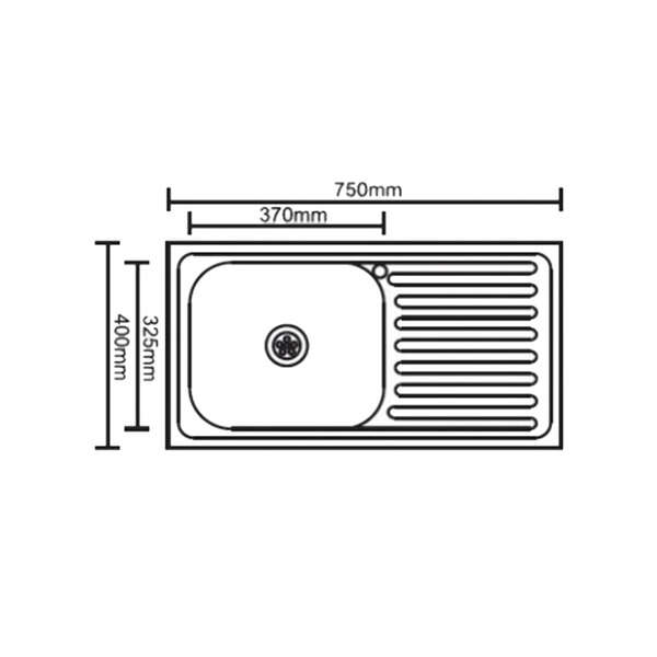 Sudopera ICC inox 7540R bez sifona - Slika 2