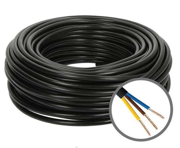 Kabli PP/J 3x2.5 crni licnasti - Slika 1